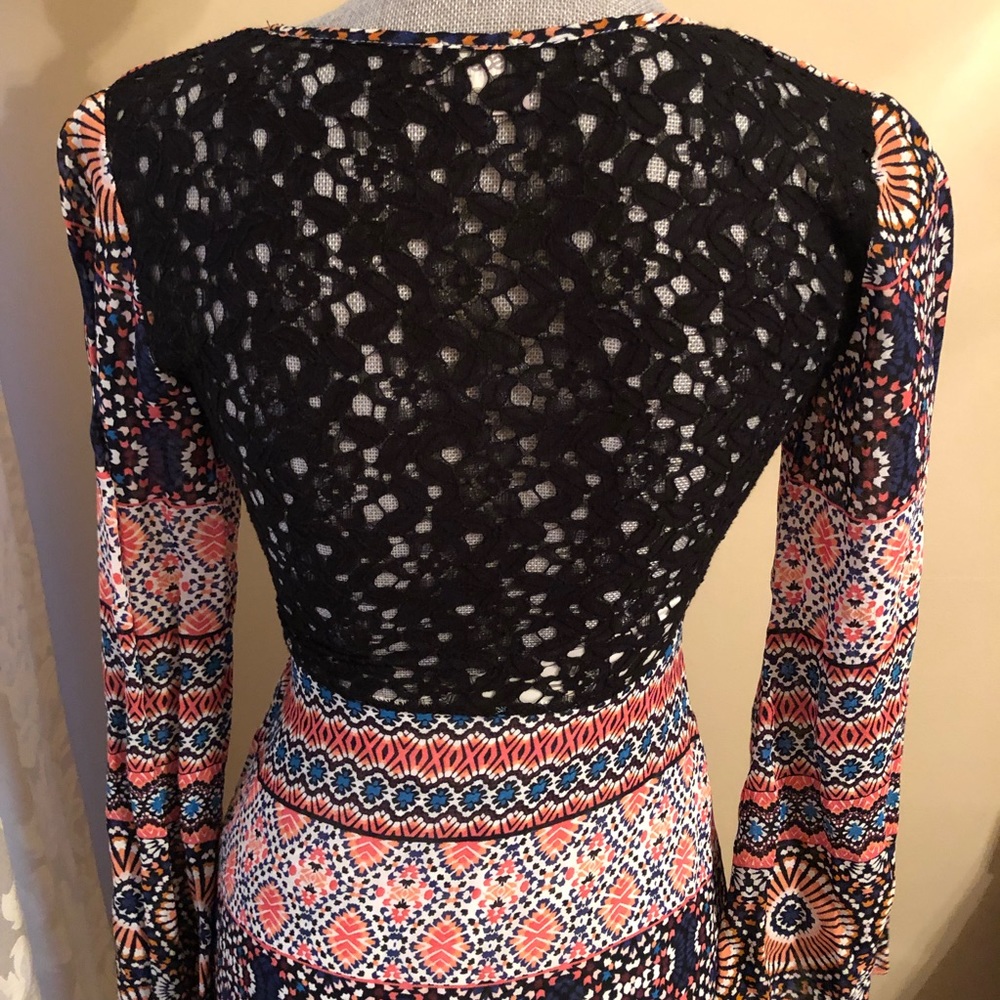 ASOS Skater Dress in Paisley Print with Lace Back - Picture 8 of 12